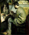 Fr�d�ric Bazille peignant � son chevalet (1867)  -  Mus�e d'Orsay, Paris