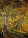 Jules le Coeur et ses chiens dans la forêt de Fontainebleau (1866) - Sao Paulo, Museum de Arte