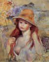 Femme au chapeau de paille (1884) - Collection particulière